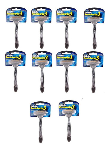Rasuradora Manual Gillete Prestobarba 3 Pack X 10 Und