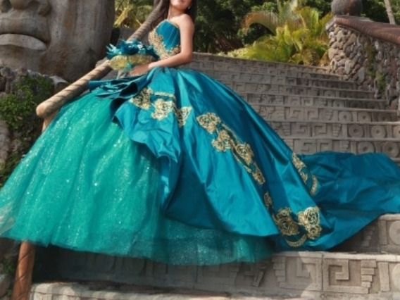Vestido Xv Anos Fashion Ragazza Color Jade Ofrezca! | MercadoLibre 📦