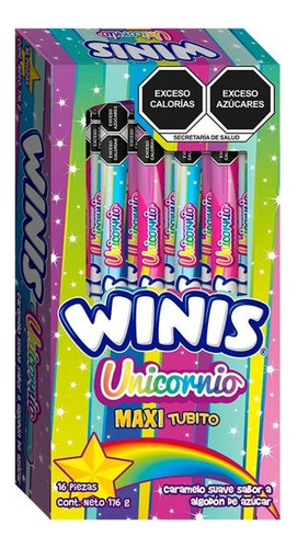 Caramelo Suave Winis Unicornio Sabor Algodón De Azúcar 176 G