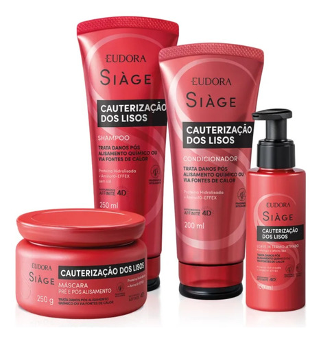  Siage Cauterização Dos Lisos Alisados Eudora Kit Completo