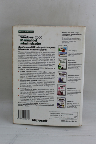 L3696 William Stanek - Windows 2000 Manual Del Administrador (Usado)