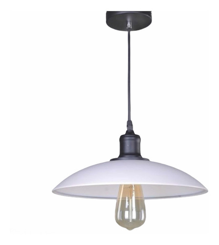 Lámpara Colgante Retro Vintage Industrial Blanco Techo