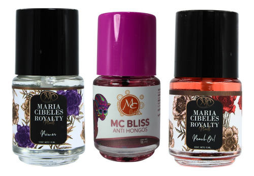 Kit Cuidado De Uñas. Antihongos, Primer Y Aceite. Mc Royalty