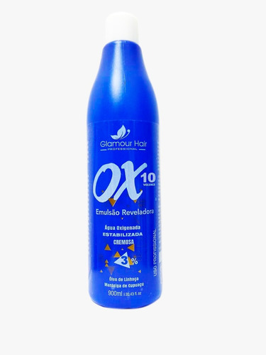 Emulsao Reveladora Ox 10 Vol 900ml Glamour Hair