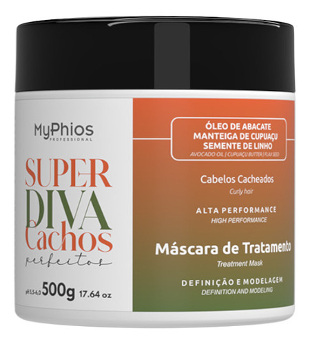Máscara De Tratamento My Phios Cachos Super Diva 500g