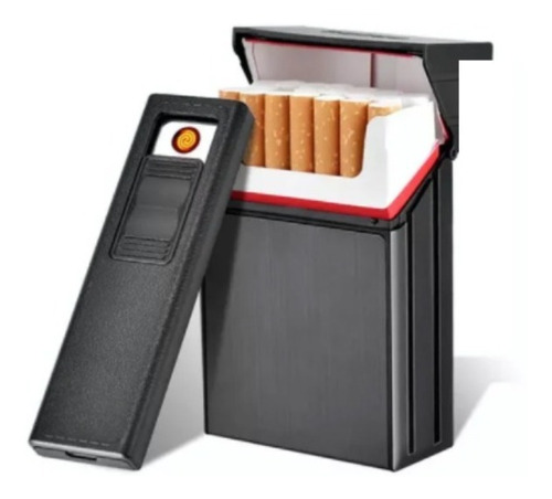 Cigarrera Portátil Con Encendedor Recargable