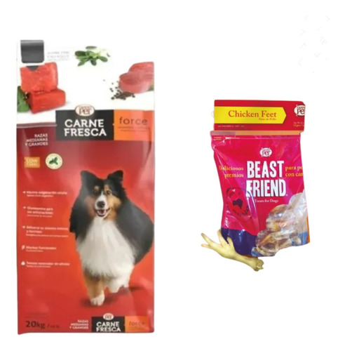 Alimento Carne Fresca Force Perro Adulto Mediana/grande 20kg