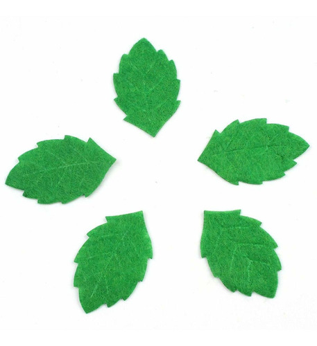 Pzrt 100 Pegatina Pared Fieltro Forma Hoja Verde