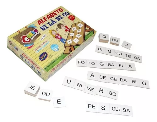 Alfabeto Silábico 150 peças- Jogo Alfabetização Letras, Brinquedo