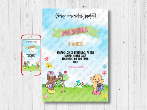 Convite Digital Aniversário Bobbie Goods
