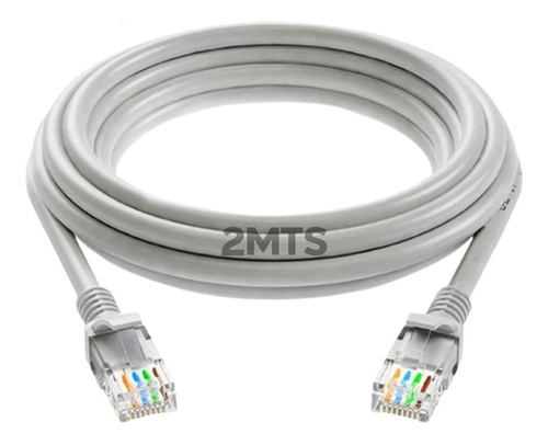 Imagen 1 de 6 de Cable Patchcord  De Red / Ethernet Utp Rj45 2 Metros Cat 5e