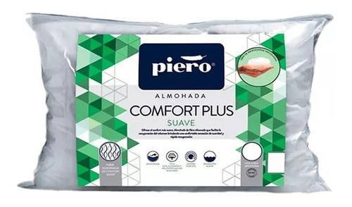 Almohada Piero Comfort Plus Suave 90x50 Fibra Tio Musa