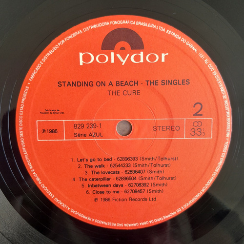 The Cure-standing On A Beach The Singles-lp 1a Prens Encarte (Usado)