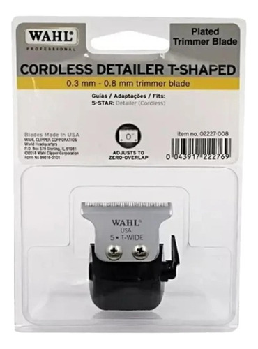 Cuchilla Wahl Cordless Detailer Color Plateado