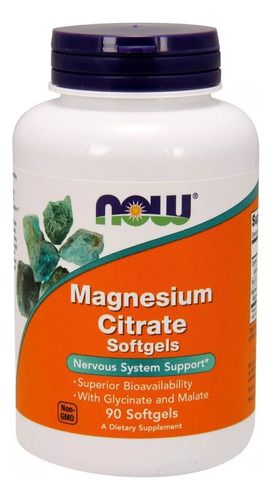 Now Foods - Magnesio Citrate Glycinato  90 Capsulas 