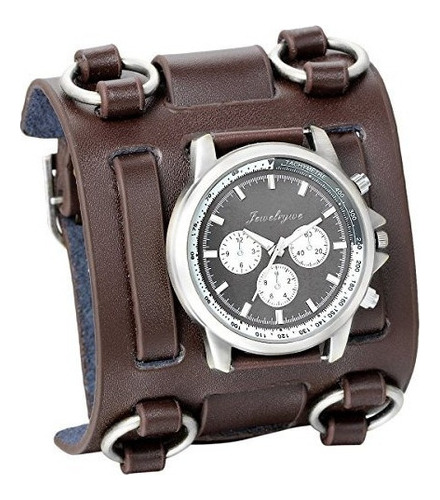 Reloj De Pulsera De Hombre De Estilo Gotico Leathernk De Hip