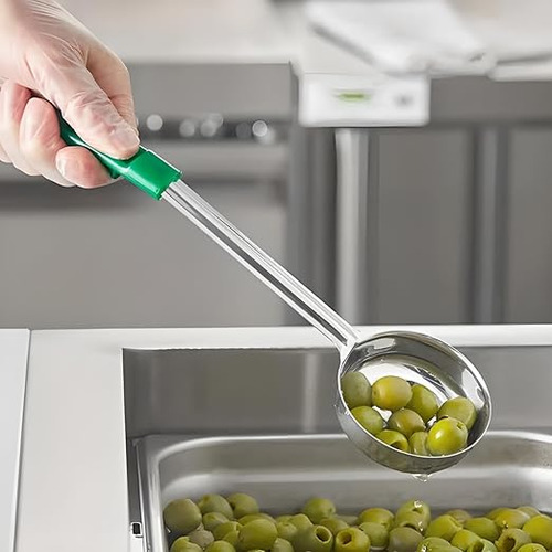 Cuchara Para Porciones Mango Verde Plastico 4 Oz, Ds2054