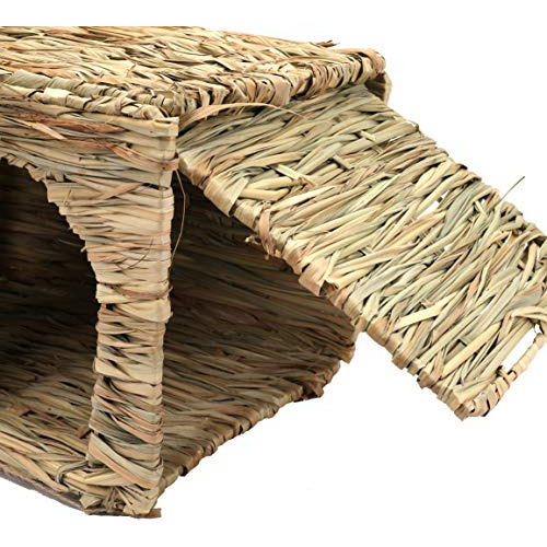 Casa De Conejo De Hierba Grande, Tejida Y Plegable, Esc...