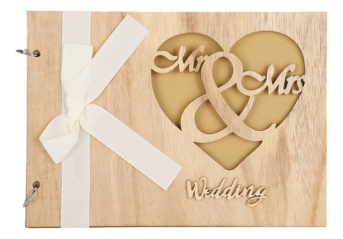 Libro De Visitas De Madera Para Bodas, Álbum Y Cuaderno