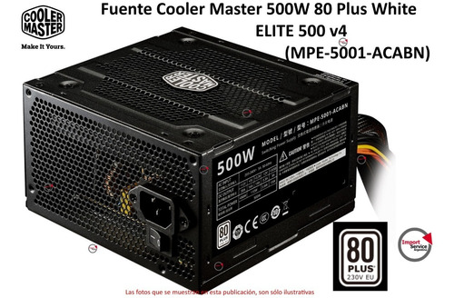 Fuente Cooler Master 500w  Elite 500 V4 (mpe-5001-acabn)