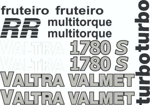 Decalque Faixa Adesiva Trator Valtra Valmet 1780 S Fruteiro