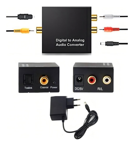 Conversor Áudio Digital Para Tv Som Analógico Av Rca T5528