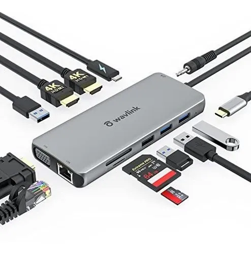 comprar Estación De Acoplamiento Usb C Wavlink Para Laptops Dell Hp