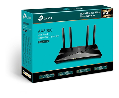 Router Tp-link Wifi6 Archer Ax50 Ax3000 Gigabit Dual Band Cn