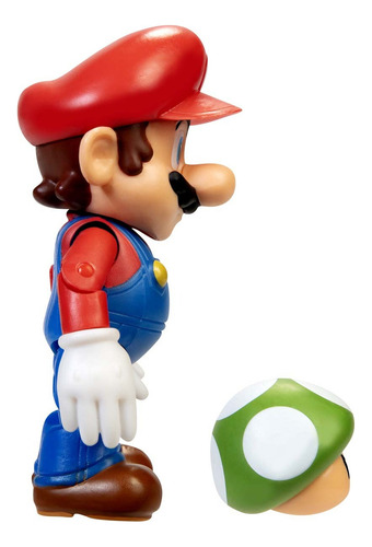 Super Mario Figura Mario Bros 10 Cm Con Hongo Jakks