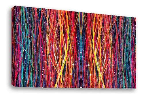 Cuadros Abstractos Tipo Oleo En Canvas Artistíco Color Lineas-color-vertical