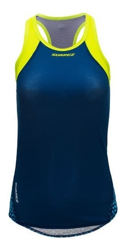 Imagen 1 de 4 de Camiseta Suarez Running Deportiva Mujer Gimnasio Coral Azul