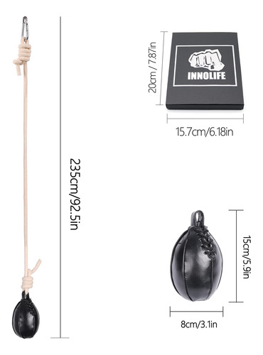 Innolife Bolsa De Boxeo Dodge Hide Speed Bag Mmg