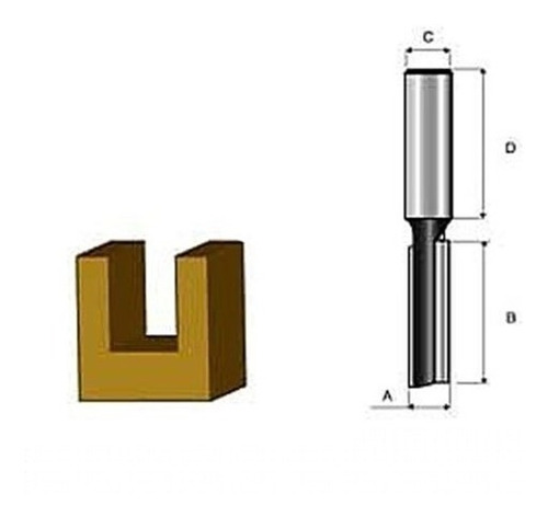 Fresa De Widea Reta Paralela 6,35x19xh6mm Makita - 703001