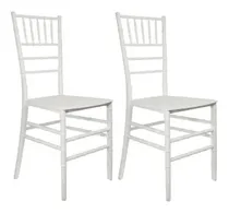 Comprar Sillas Tiffany Plasticas Eventos apilables Apta exterior Pack 2 Color de la estructura de la silla Blanco Más que Sillas