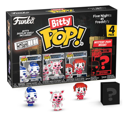 Funko Bitty Pop Five Nights At Freddy's Ballora, Paq De 4 P (Usado)