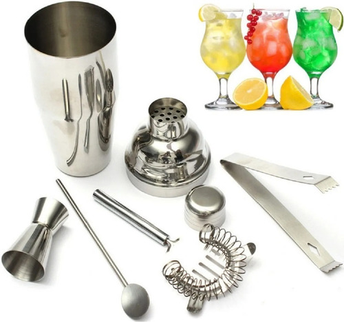 Kit Bar Coqueteleira Profissional Aço Inox 550ml Caipirinha