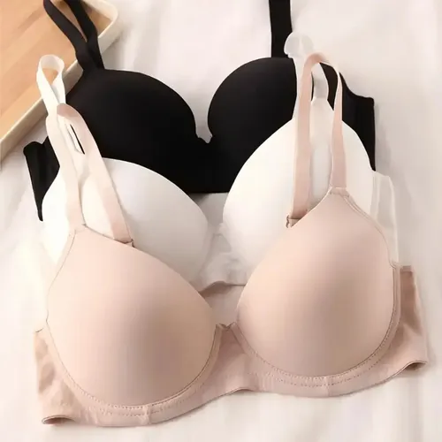 Kit 3 Sutiãs Plus Size Com Bojo Alça Reforçada Cores Lisas