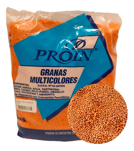 Grana Proin Naranja X1kg - Cotillón Waf