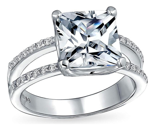 Personalized Classic 3ct 2ct Cubic Zirconia Princess Cut Bri