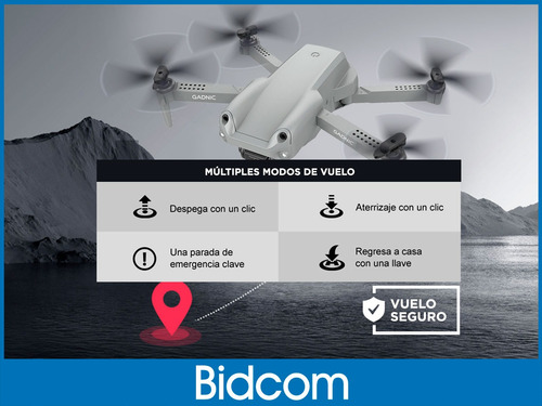 Imagen 6 de 10 de Drone Gadnic Con Vuelo Smart Con Control + 2 Baterías