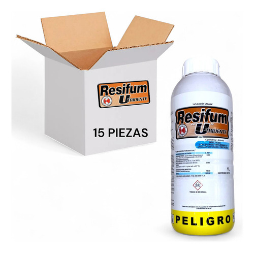 Resifum U Cipermetrina 4.50% + Diclorvos 20% 1 L Caja 15 Pzs