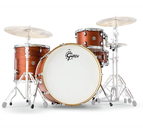 Bateria Gretsch Catalina Club Rock 24 Nogal Satinado 4 Pzs