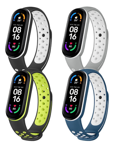 Combo 2 Correa Para Xiaomi Mi Smart Band 5 6 7 Malla Sport