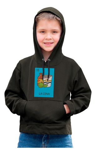 Sudadera Original Manga Larga Infantil De La Loteria La Cena