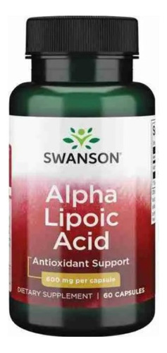 Acido Alfa Lipoico 600 Mg 60 Capsulas Swanson