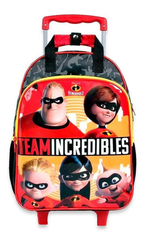 Mochila De Rodinhas Escolar Os Incríveis Team Incredibles