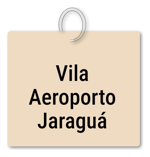 Chaveiro Vila Aeroporto Jaraguá Mdf Souvenir C/ Argola
