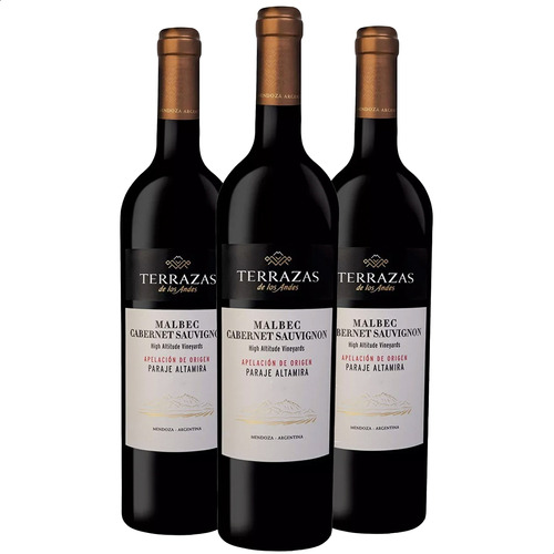 Vino Terrazas Apelacion De Origen Paraje Altamira Blend X 3u