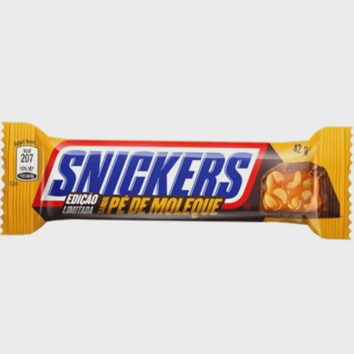 5x Unidades Mars Chocolate Snickers Pé De Moleque 42 Gramas