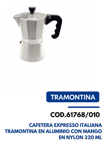 Cafetera Expresso Italiana Tramontina 